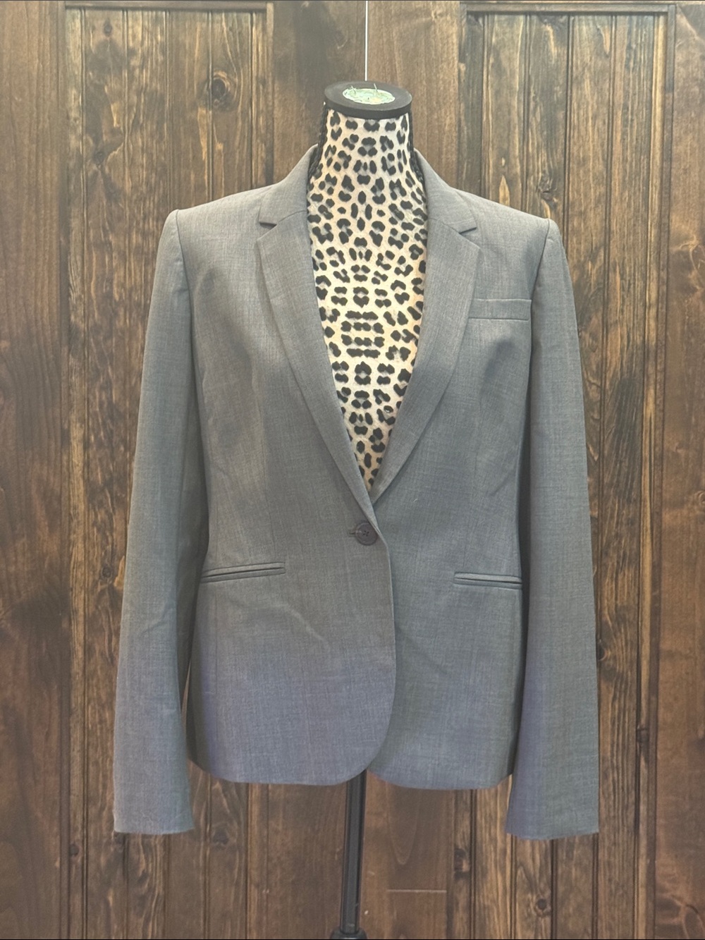 J. Crew Gray Single-Button Tailored Blazer